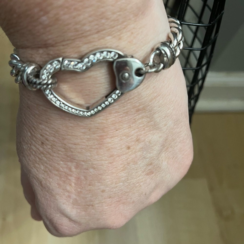 Brighton Urban Light Silver Heart Charm Bracelet - Picture 3 of 4